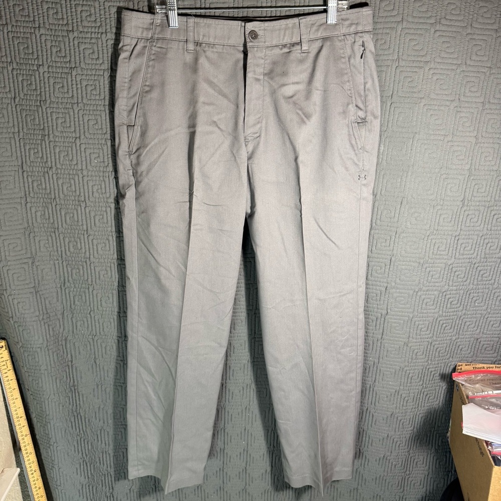 Under Armour Pants Mens 38x32 Grey Gray Stretch Performance 1241061 Cotton Blend